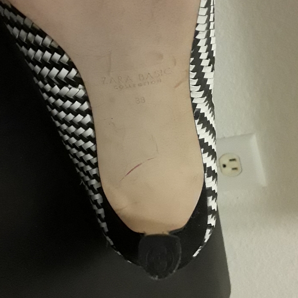 zara lace up black and white stripes - Picture 4 of 4